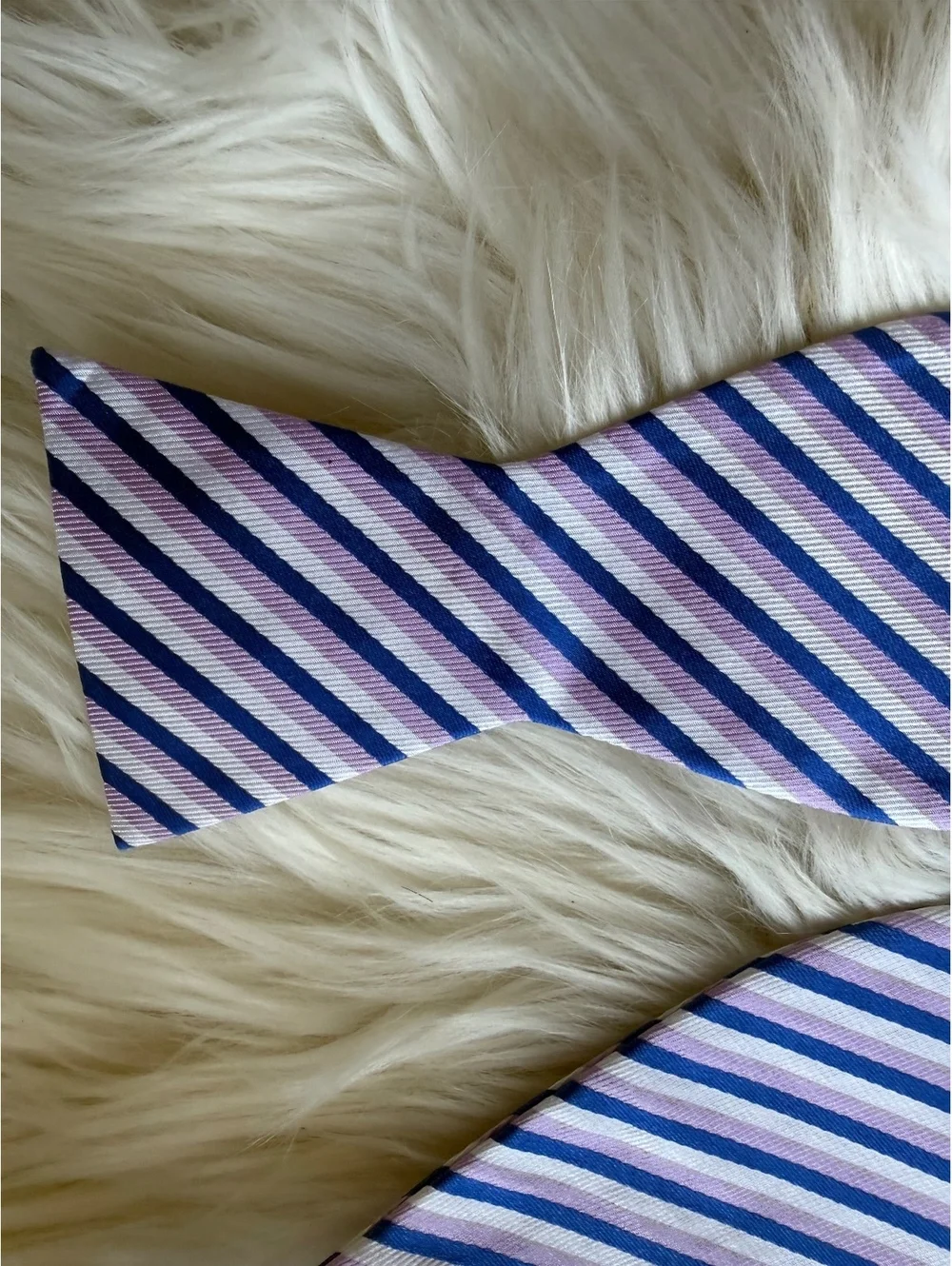 Jos. A. Bank Executive Collection Silk Self-Tie Bow Tie Blue and Pink Stripes